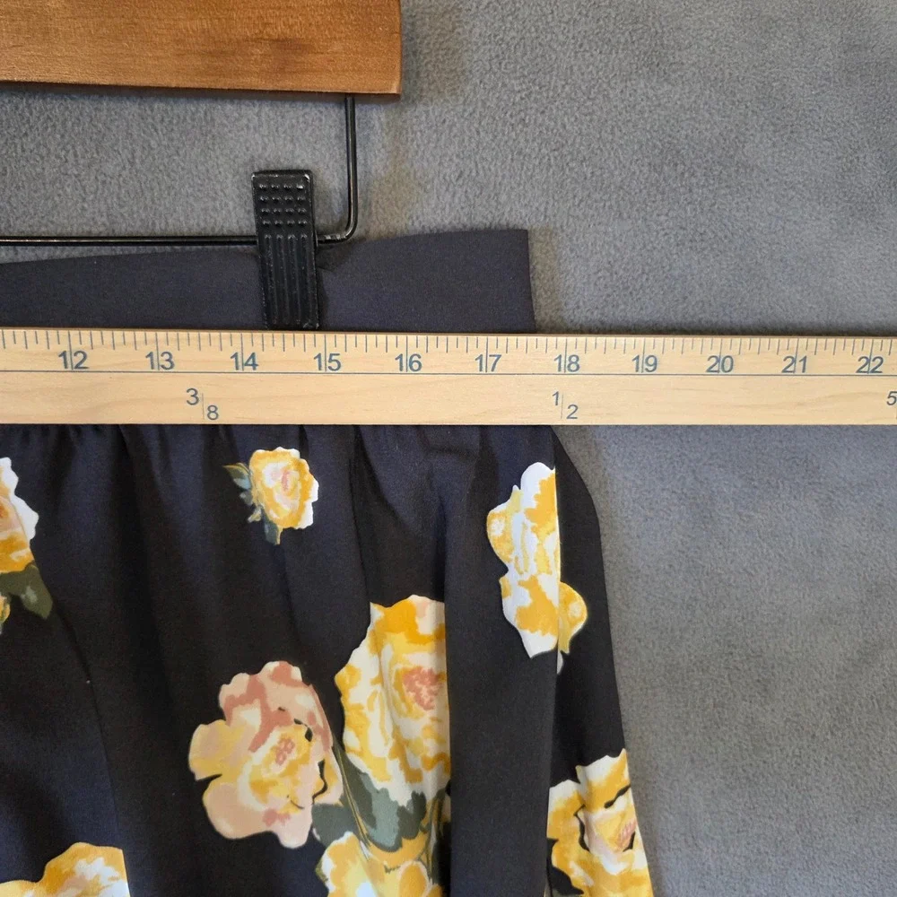 LOFT Outlet Floral Tie A-Line Skirt Women's Large Rose Casual Office Cottage